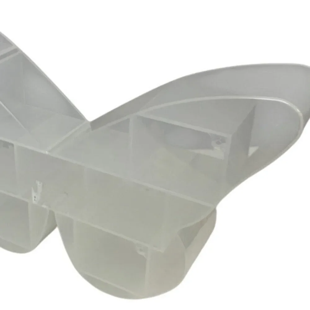 Really Useful Box Girls Clear Butterfly Multi Compartment Plastic Craft Shelf
